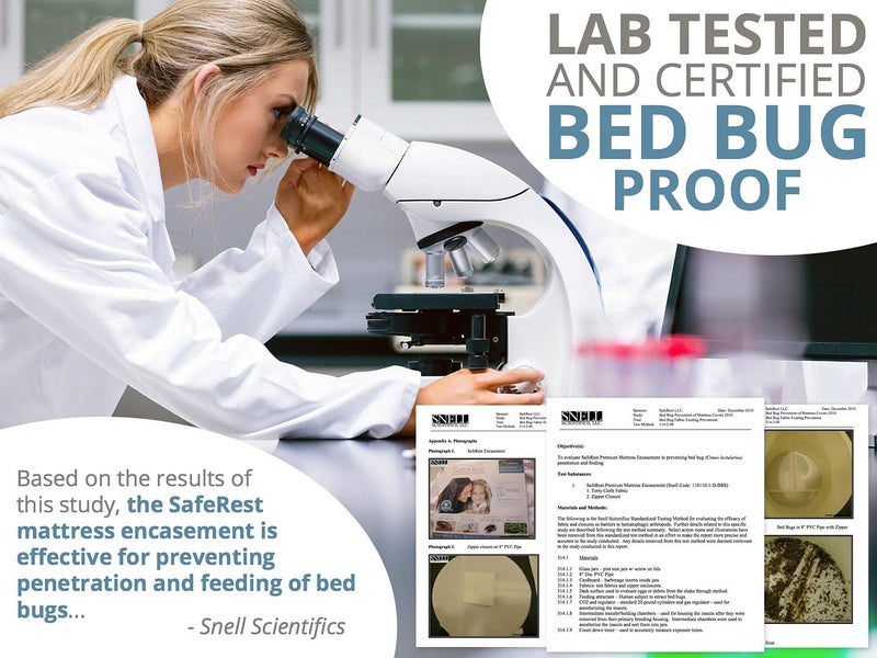 SafeRest Zippered Mattress Protector - Premium 9-12 Inch Waterproof Mattress Cover for Bed - Breathable, Noiseless Washable Mattress Encasement - Twin XL - Image 5